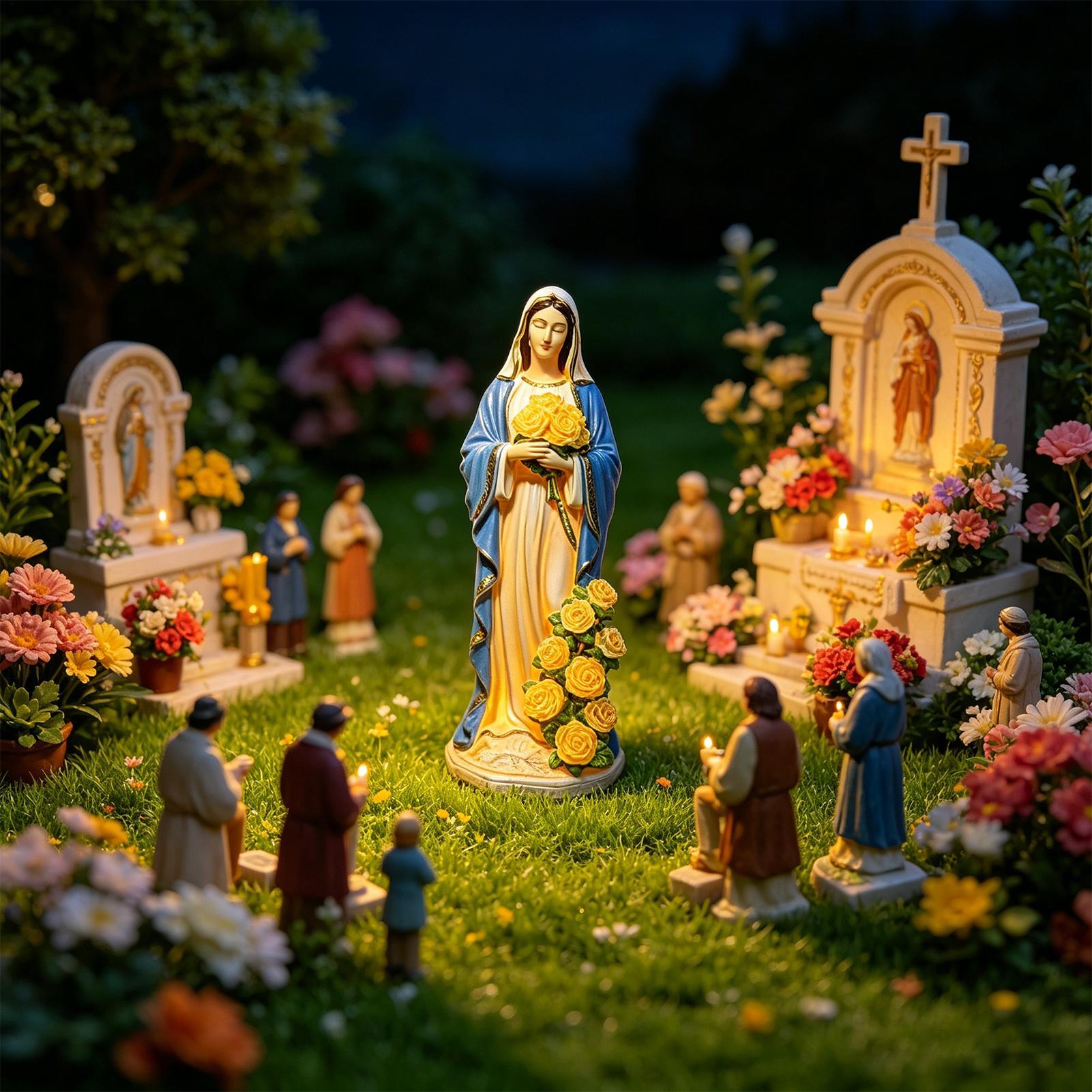 Estatua solar de la Virgen Mar - Farming And Agriculture reseña y precio