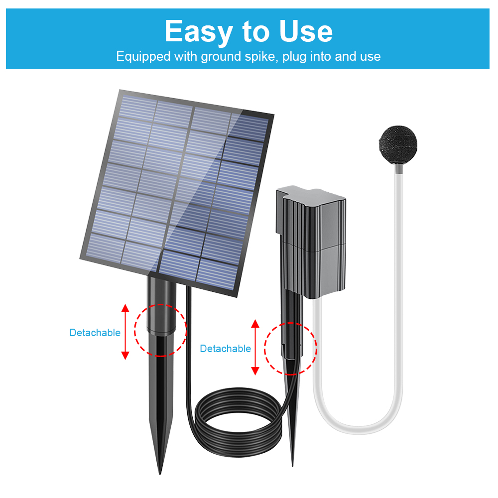 Aireador de estanque con energ - Fish Pond Aerator reseña y precio