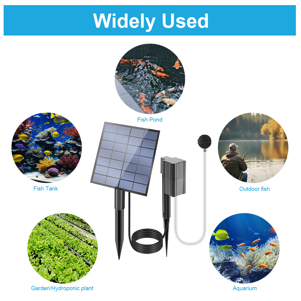 Aireador de estanque con energ - Fish Pond Aerator reseña y precio