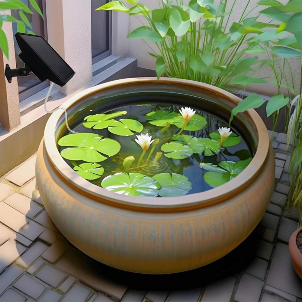 Bomba de oxígeno solar de bajo - Fish Pond Aerator reseña y precio